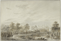 X 040-13
<br/>
Een uittocht van de cavalerie
<br/>
<em>Langendijk, Dirk (1748-1805)</em>